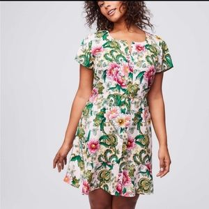 Loft plus size floral dress